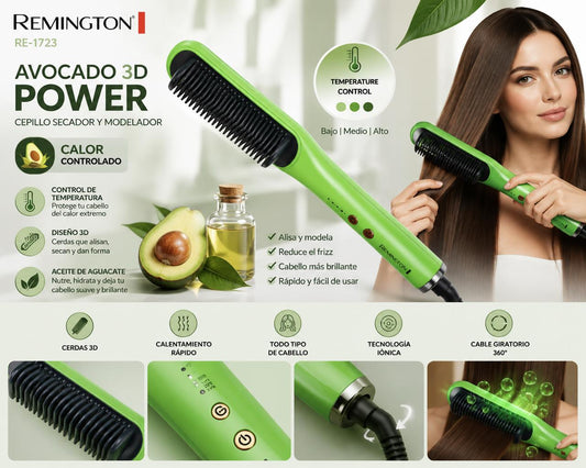 Cepillo Secador 3 en 1 Remington Avocado 3D Power